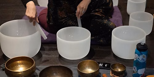 Sound Healing Journey with Rachel Surrounded by Crystals