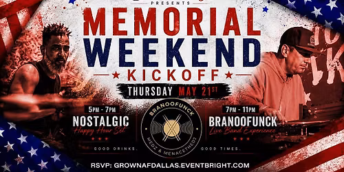 Stone Water Memorial Weekend Kickoff w\/ BrannoFunck :::Lounge & Patio Vibes