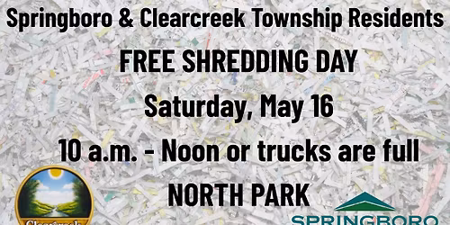 City of Springboro & Clearcreek Township Free Shred Day