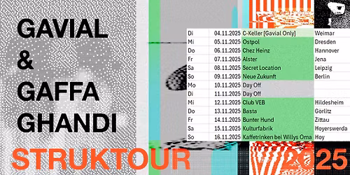 Gavial + Gaffa Ghandi | Basta - 13.11.2025