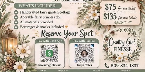 Cottage Core Fairy Garden Cottage & Fairy Class