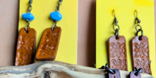 Leather Stamped Earrings