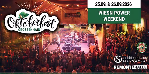 OKTOBERFEST GRO\u00dfENHAIN | live Die Partyhirschen | 25.09.2026 - Remontehalle