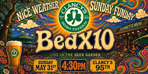 BedX10 acoustic at Clancy's 95th Sunday Funday in the Beer Garden