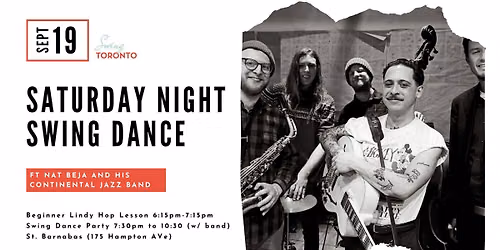 Saturday Night Swing ft. Nat Beja\u2019s Continental Jazz Band! Beginner Lesson & Dance! 