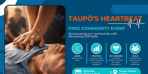 Taup\u014d Heartbeat - Free Community CPR Event