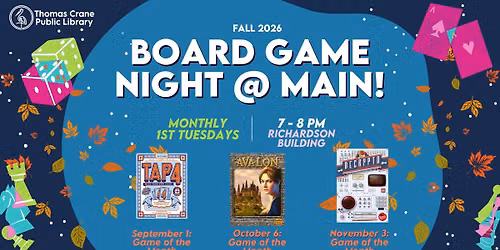 Adult Board Game Night @ Main! (Fall 2026)