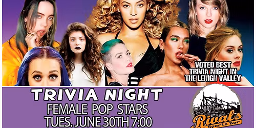 Trivia: Female Pop Stars