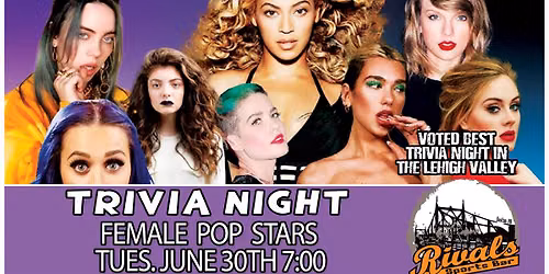 Trivia: Female Pop Stars
