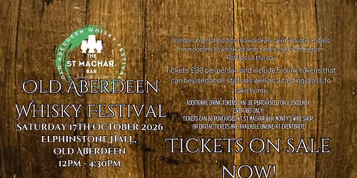 Old Aberdeen Whisky Festival 2026