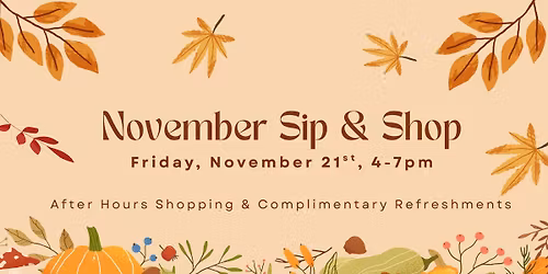 November Sip & Shop