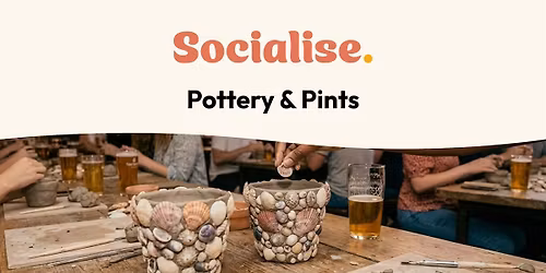 Pottery & Pints: Make a Seashell Flower Pot!