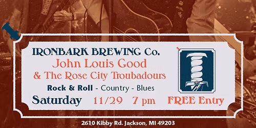John Louis Good & The Rose City Troubadours Live at Ironbark!