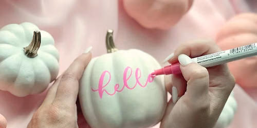 Brush Lettering and Pumpkin Lettering for Beginners at Hooked