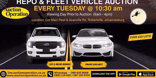 Every Tuesday, Repo & Fleet Vehicle Auction!