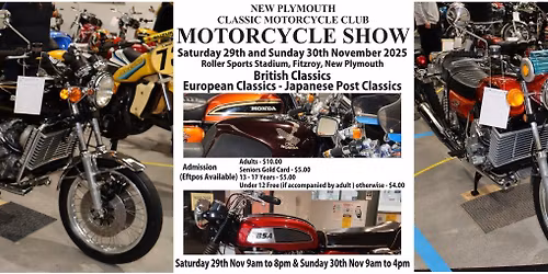 New Plymouth Classic Motorcycle Club 2025 Motorcycle Show