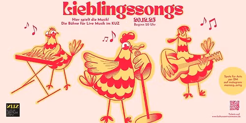 Lieblingssongs \u2013 Hier spielt die Musik! Die B\u00fchne f\u00fcr Live-Musik im KUZ | KUZ Kulturzentrum | Mainz