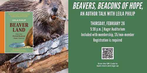 Beavers, Beacons of Hope, an Author Talk with Leila Philip