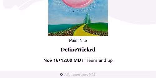 Paint Nite: Define Wicked