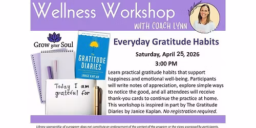 Wellness Workshop - Everyday Gratitude Habits