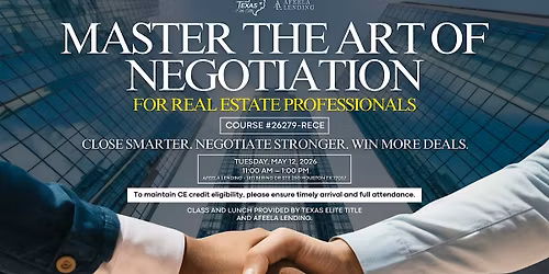 Master the Art of Negotiation: For Real Estate Professionals |Course #26279