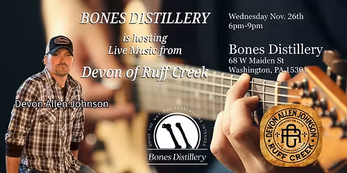 Devon Allen Johnson live at Bones Distillery