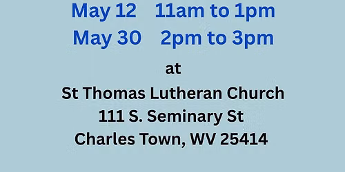Drop Off Days for the Eastern Panhandle Clothing Swap