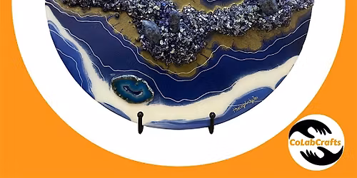 Crystal Resin Geode Painting - Pick your colors and Crystals