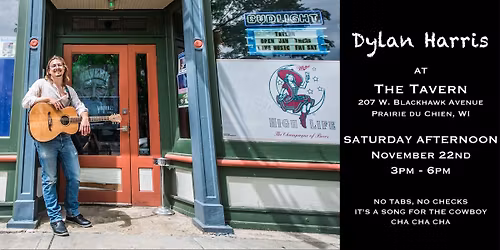 Dylan Harris in the afternoon at The Tavern