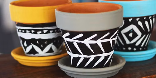 Tribal- Painted Flower Pots 🌻<svg xmlns=