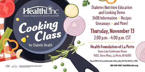 Cooking Class for Diabetic Health - La Porte