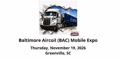 Baltimore Aircoil (BAC) Mobile Expo