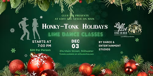 Honky Tonk Holidays: Line Dance Lessons with Dance and Entertainment Studios