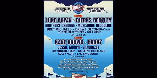 Extra Innings Festival: Kane Brown Hardy Jessie Murph & Shaboozey - Saturday