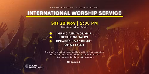 International Worship Service \/\/ Kansainv\u00e4linen jumalanpalvelus