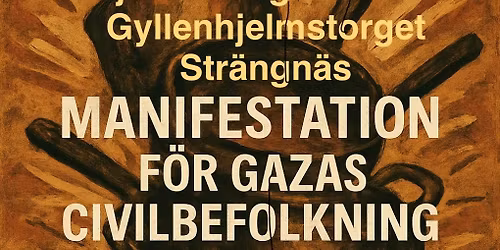 Manifestation f\u00f6r civilbefolkningen i Gaza