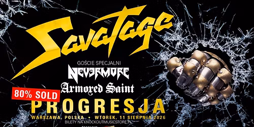 Savatage + Nevermore, Armored Saint \/ 11 VIII 2026 \/ Warszawa