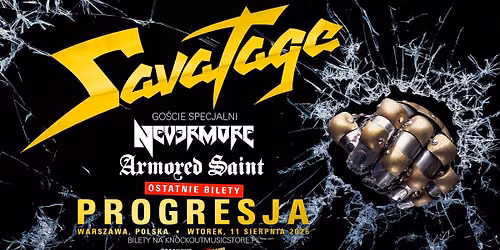 Savatage + Nevermore, Armored Saint \/ 11 VIII 2026 \/ Warszawa