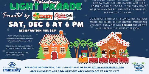 2025 City of Palm Bay Holiday Light Parade