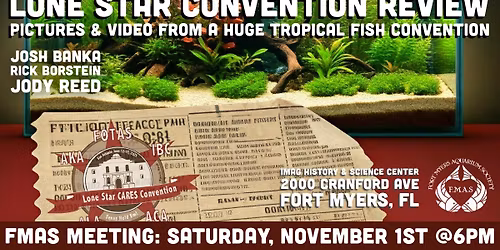 FMAS November Meeting: Lonestar Convention Review