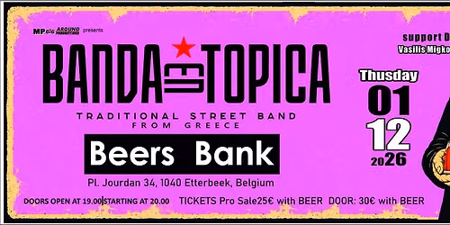 BANDA ENTOPICA from Greece LIVE IN BEERS BANK BRUSSELS