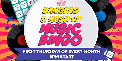 Bangers & Mash-up Music Bingo