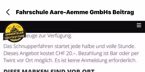 Emmentaler T\u00f6ff Test Tage 2026