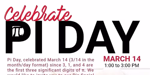 PI Day, Pie Social & Bake Sale