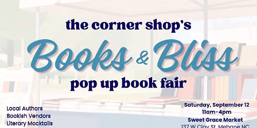 Books & Bliss Pop Up Book Fair