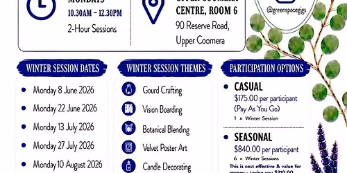 Creative Living Series; Winter Season 2026 - FND/Neuro Community