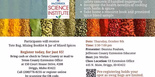 Capture the Flavor: Herbs and Spices Class