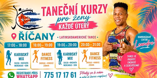 \ud83d\udc83 Tane\u010dn\u00ed kurzy pro \u017eeny v \u0158\u00ed\u010danech | Karibsk\u00fd mix & Dance Fitness