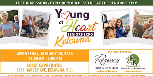 FREE Kelowna Young at Heart Seniors Expo 