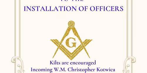 The installation ceremony for the officers at Clifton #203